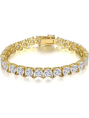 Cubic Zirconia Tennis Bracelet for Women & Men | Adjustable 6.0-8.5 inch Sparkle